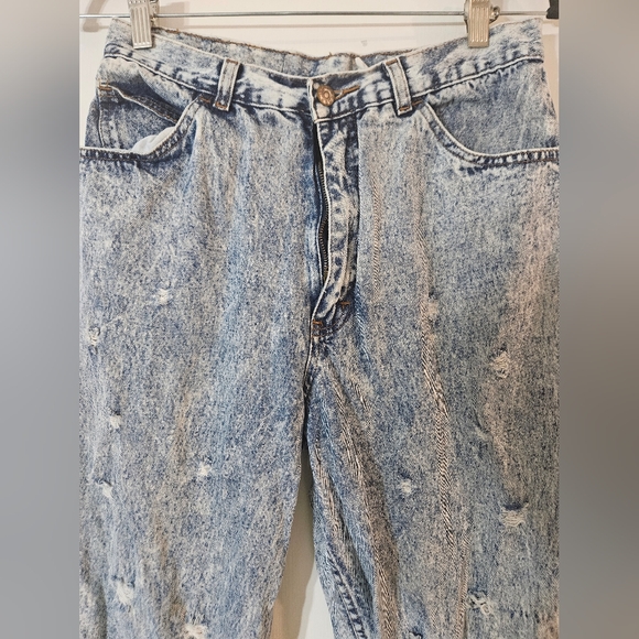 VTG 80s No Excuses Distressed Jeans Size 14 - Picture 2 of 8